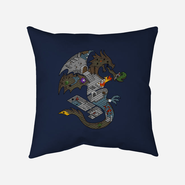 Dungeons in Dragons-none removable cover w insert throw pillow-Paul Simic