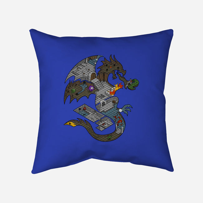Dungeons in Dragons-none removable cover w insert throw pillow-Paul Simic