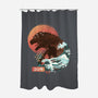 Kaiju Edo-none polyester shower curtain-dandingeroz
