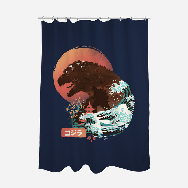 Kaiju Edo-none polyester shower curtain-dandingeroz