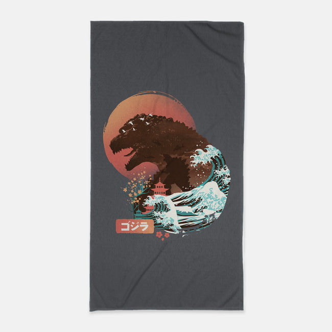 Kaiju Edo-none beach towel-dandingeroz