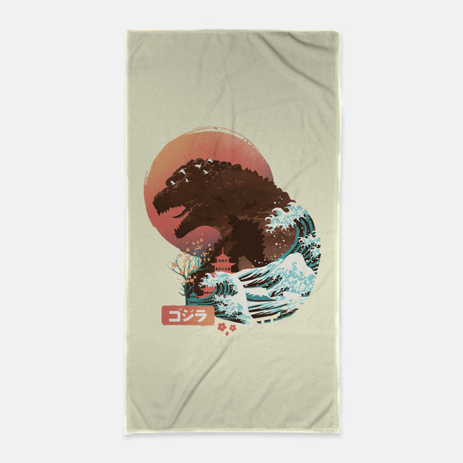 Kaiju Edo-none beach towel-dandingeroz