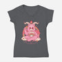 Bearphomet-womens v-neck tee-Thiago Correa