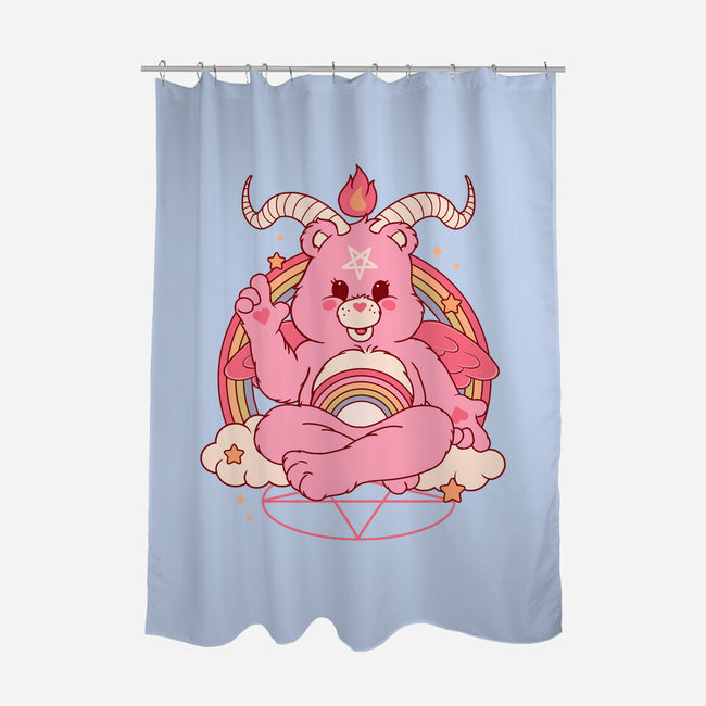 Bearphomet-none polyester shower curtain-Thiago Correa