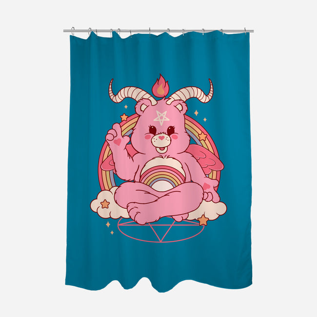 Bearphomet-none polyester shower curtain-Thiago Correa