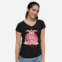 Bearphomet-womens v-neck tee-Thiago Correa