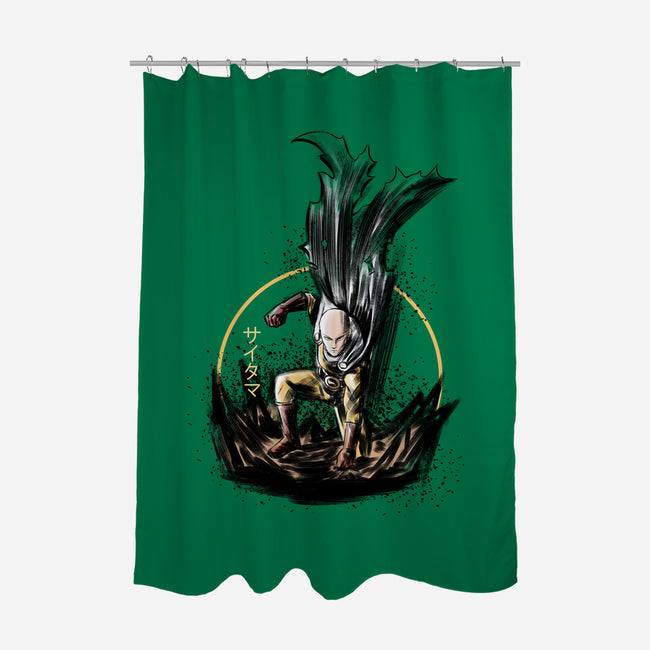 Unstoppable Punch-none polyester shower curtain-Lorets