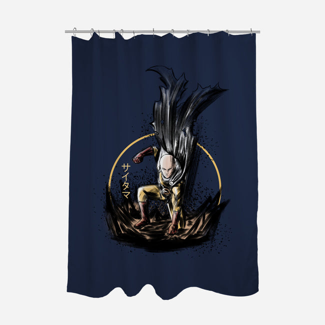 Unstoppable Punch-none polyester shower curtain-Lorets