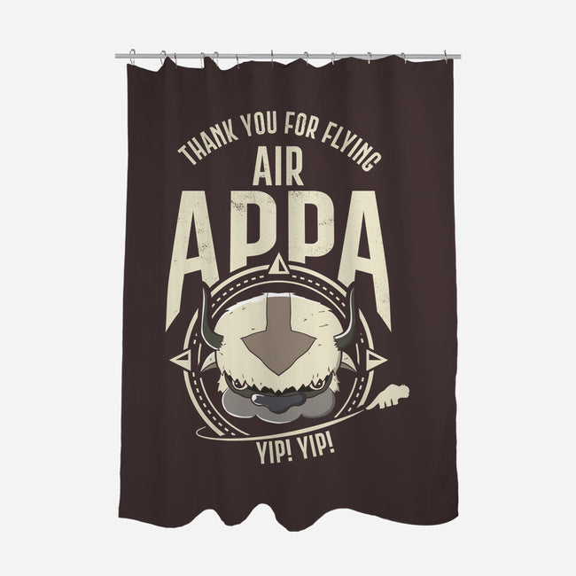 Air Appa-none polyester shower curtain-Wookie Mike
