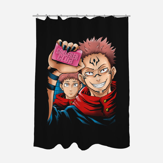 Sorcerer Club-none polyester shower curtain-Andriu
