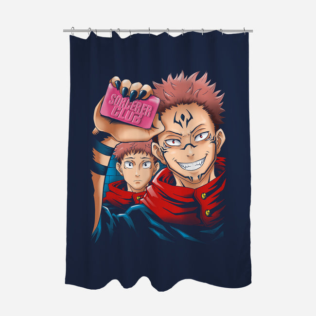 Sorcerer Club-none polyester shower curtain-Andriu