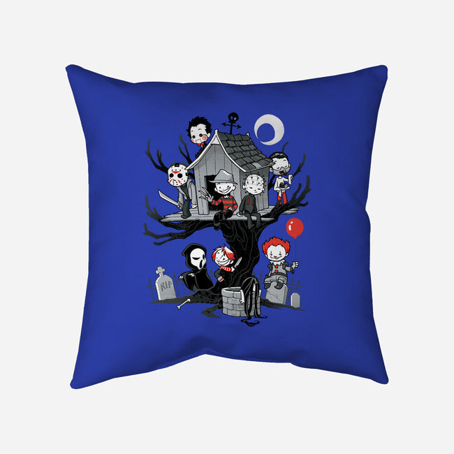 Horror Tree House-none removable cover w insert throw pillow-DoOomcat