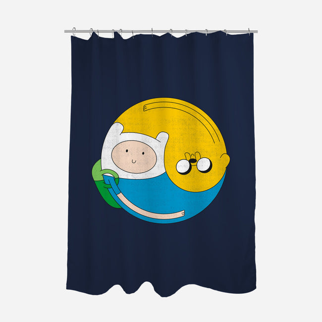Adventurer Balance-none polyester shower curtain-Agu Luque