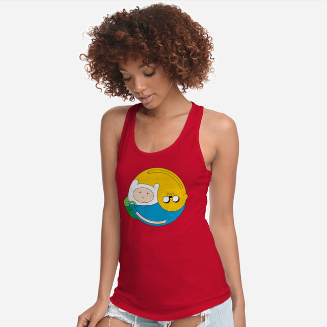 Adventurer Balance-womens racerback tank-Agu Luque