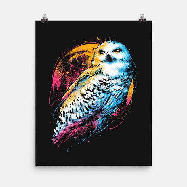 Colorful Owl-none matte poster-glitchygorilla