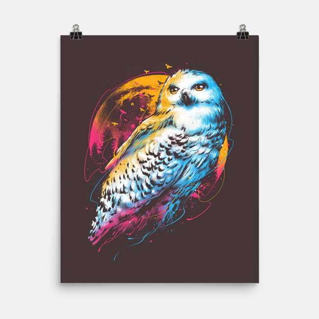Colorful Owl-none matte poster-glitchygorilla