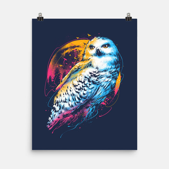 Colorful Owl-none matte poster-glitchygorilla