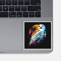 Colorful Owl-none glossy sticker-glitchygorilla