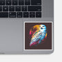 Colorful Owl-none glossy sticker-glitchygorilla
