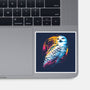 Colorful Owl-none glossy sticker-glitchygorilla