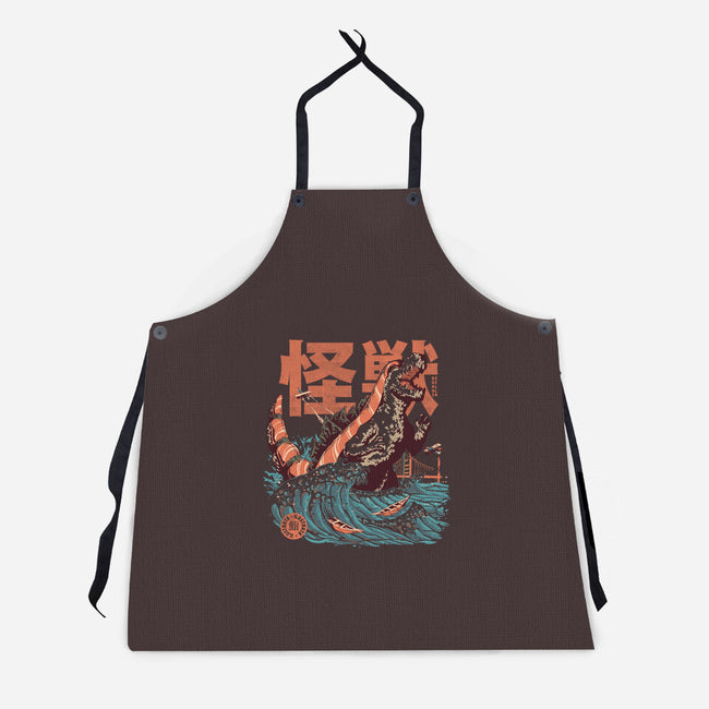 Sushizilla-unisex kitchen apron-ilustrata
