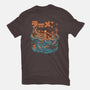 Dark Great Ramen Off Kanagawa-womens fitted tee-ilustrata