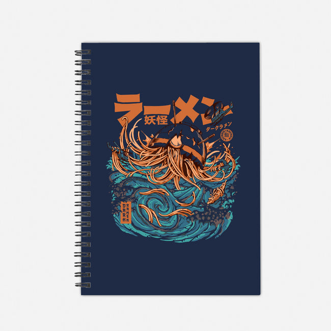Dark Great Ramen Off Kanagawa-none dot grid notebook-ilustrata