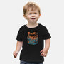 Dark Great Ramen Off Kanagawa-baby basic tee-ilustrata
