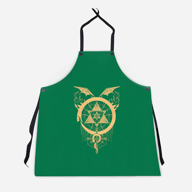Gilded Snakes of Alchemy-unisex kitchen apron-icewreath