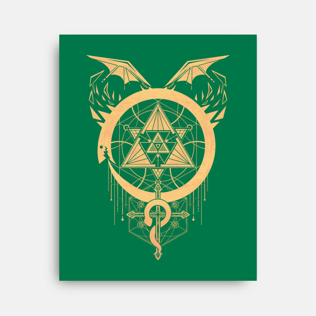 Gilded Snakes of Alchemy-none stretched canvas-icewreath