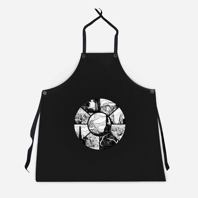 Middle Earth-unisex kitchen apron-fanfabio