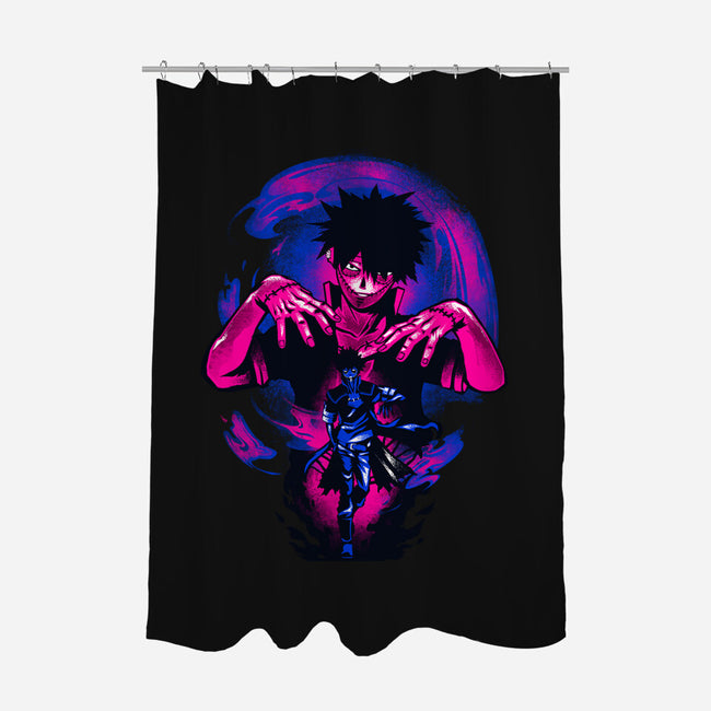 Blue Flame Dabi-none polyester shower curtain-hypertwenty