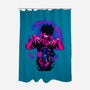 Blue Flame Dabi-none polyester shower curtain-hypertwenty