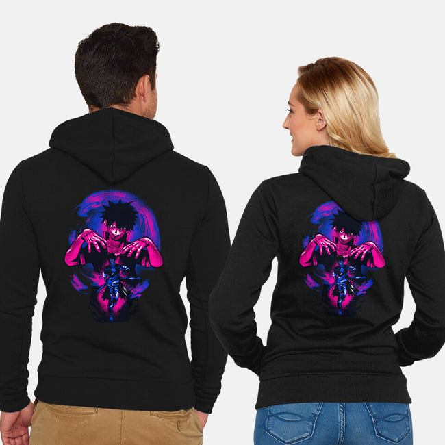 Blue Flame Dabi-unisex zip-up sweatshirt-hypertwenty