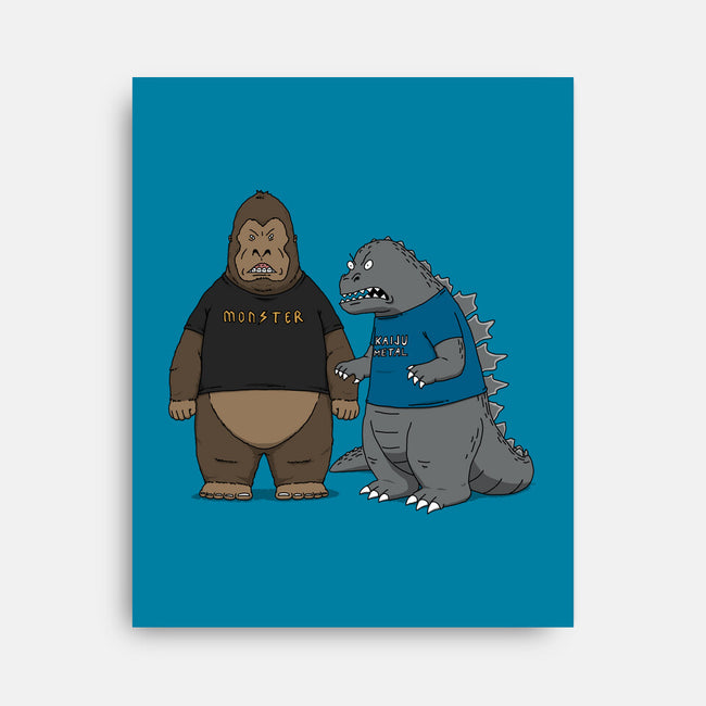 Stupid Kaiju-none stretched canvas-pigboom
