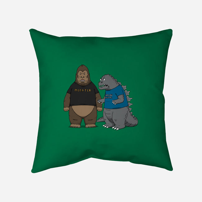 Stupid Kaiju-none removable cover w insert throw pillow-pigboom