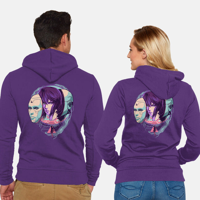 Ghost In the Shell-unisex zip-up sweatshirt-heydale