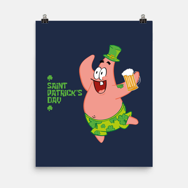 Saint Patrick Star's Day-none matte poster-nathanielf