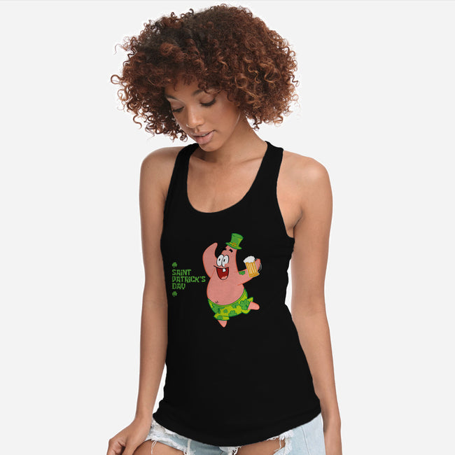 Saint Patrick Star's Day-womens racerback tank-nathanielf