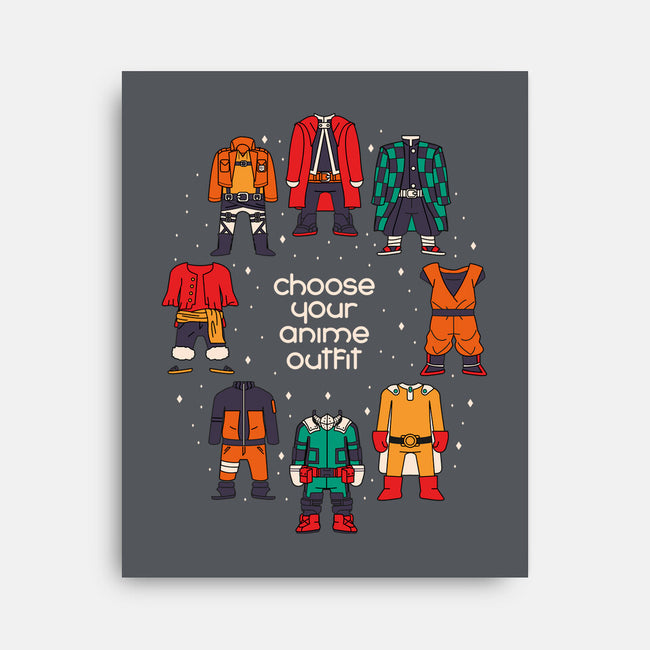 Choose Your Anime Outfit-none stretched canvas-Domii