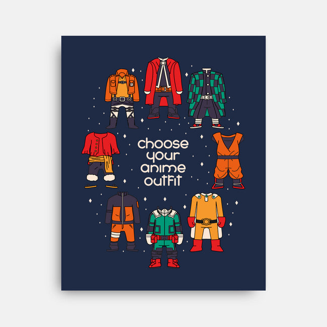 Choose Your Anime Outfit-none stretched canvas-Domii