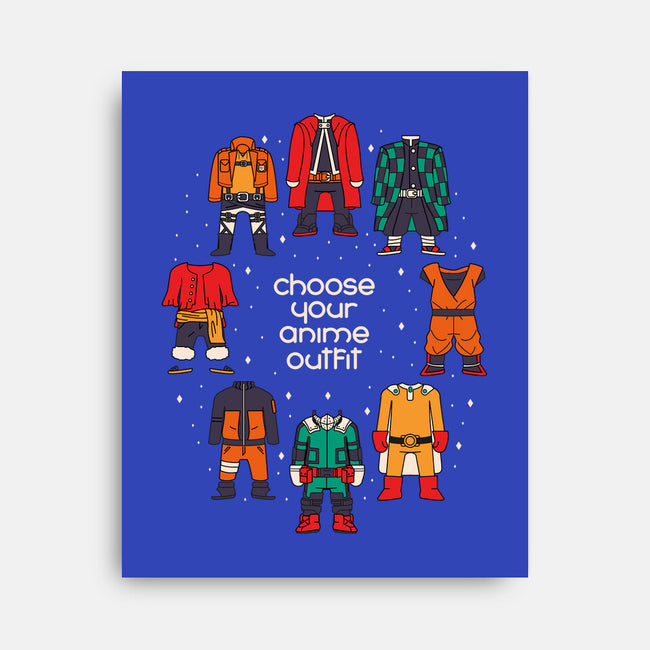 Choose Your Anime Outfit-none stretched canvas-Domii