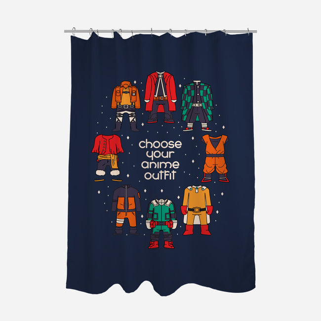 Choose Your Anime Outfit-none polyester shower curtain-Domii