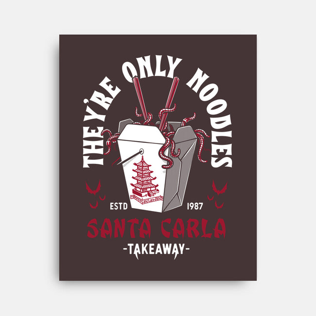 They're Only Noodles-none stretched canvas-Nemons