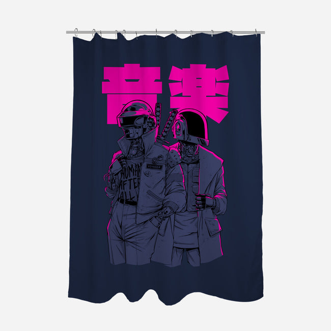 Daft Cyberpunk-none polyester shower curtain-Hafaell