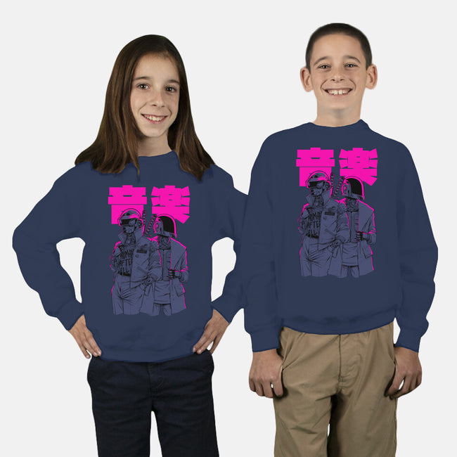 Daft Cyberpunk-youth crew neck sweatshirt-Hafaell