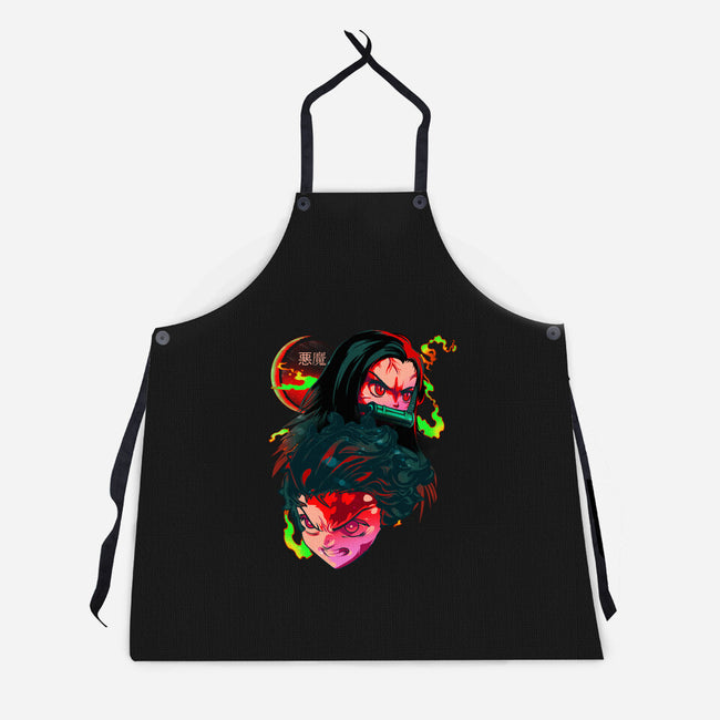 Demon Slayer Siblings-unisex kitchen apron-heydale