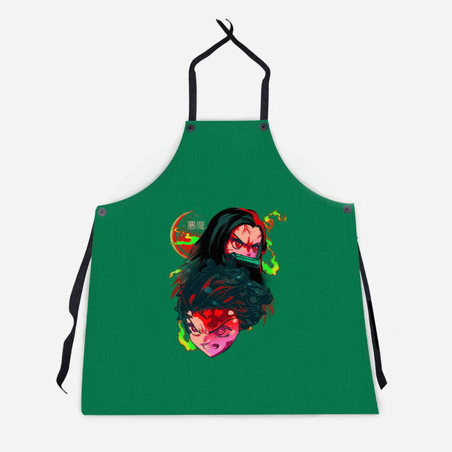 Demon Slayer Siblings-unisex kitchen apron-heydale