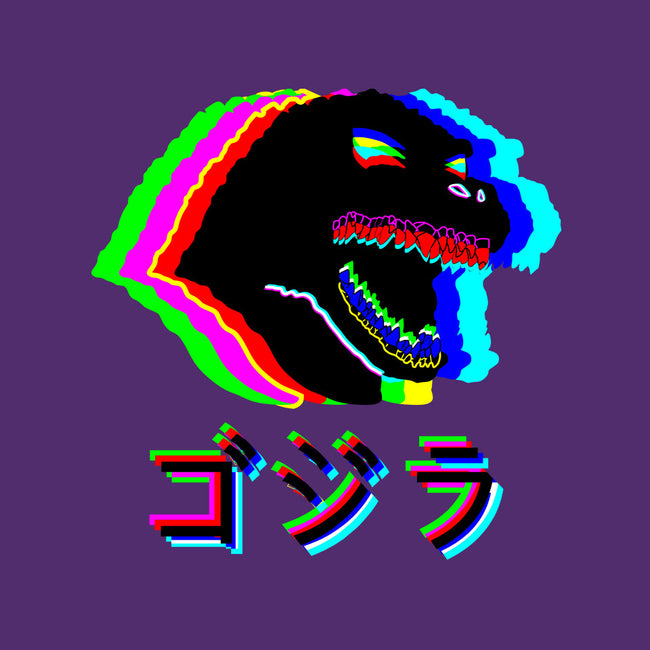 Glitchzilla-none polyester shower curtain-Rogelio