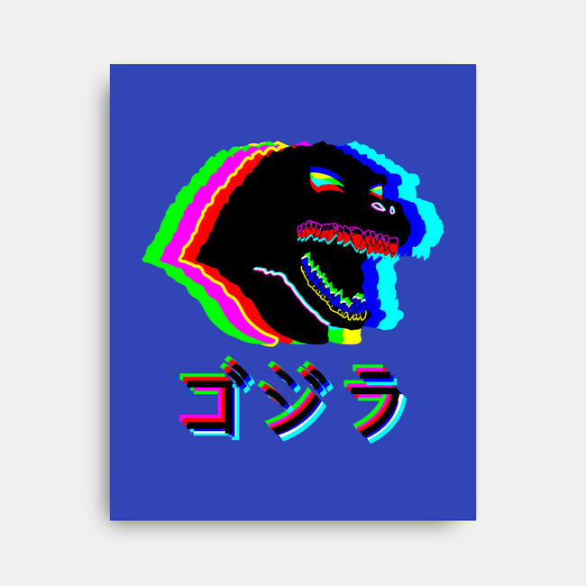 Glitchzilla-none stretched canvas-Rogelio